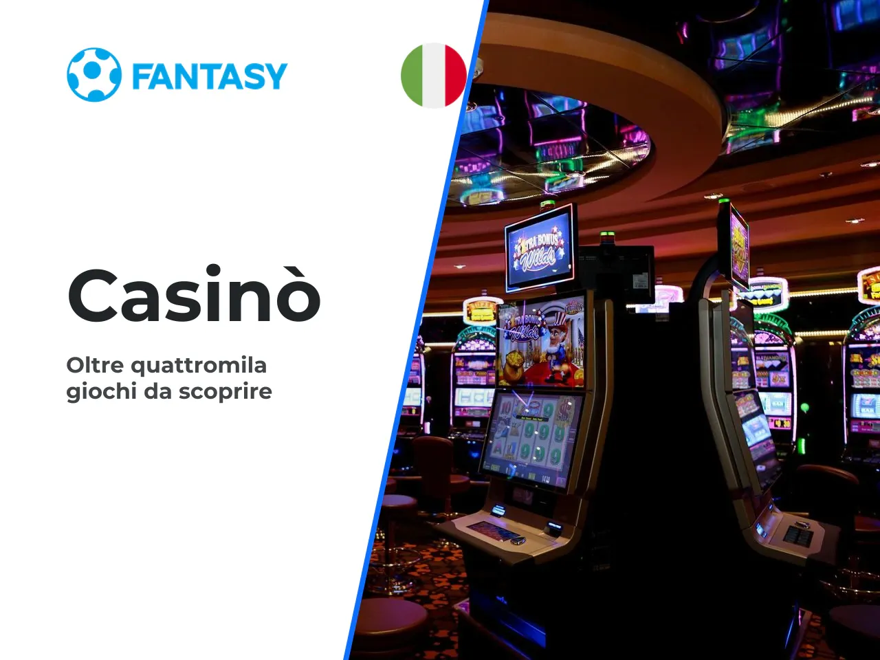 Casinò FantasyTeam: giochi, provider e sezione live. Il casinò di FantasyTeam conta un catalogo di **oltre 4.000 giochi**, sviluppati da alcuni dei più importanti software provider del settore:
