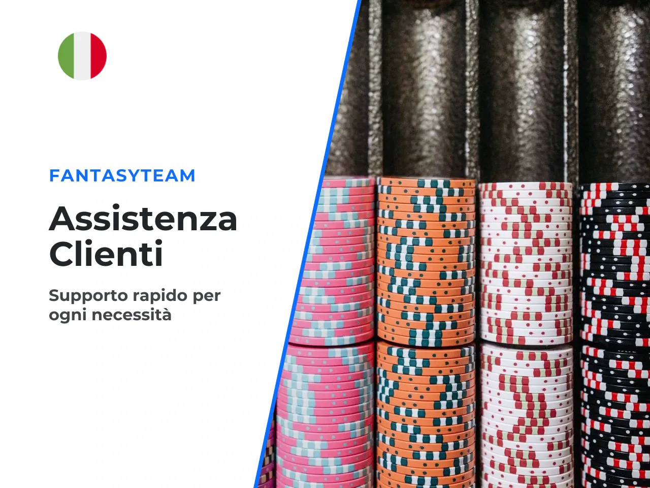 Assistenza clienti e supporto quando serve. L'infrastruttura di supporto per questioni come un prelievo bloccato o un reclamo per requisiti bonus non conteggiati poggia sulla tempistica e sulle modali