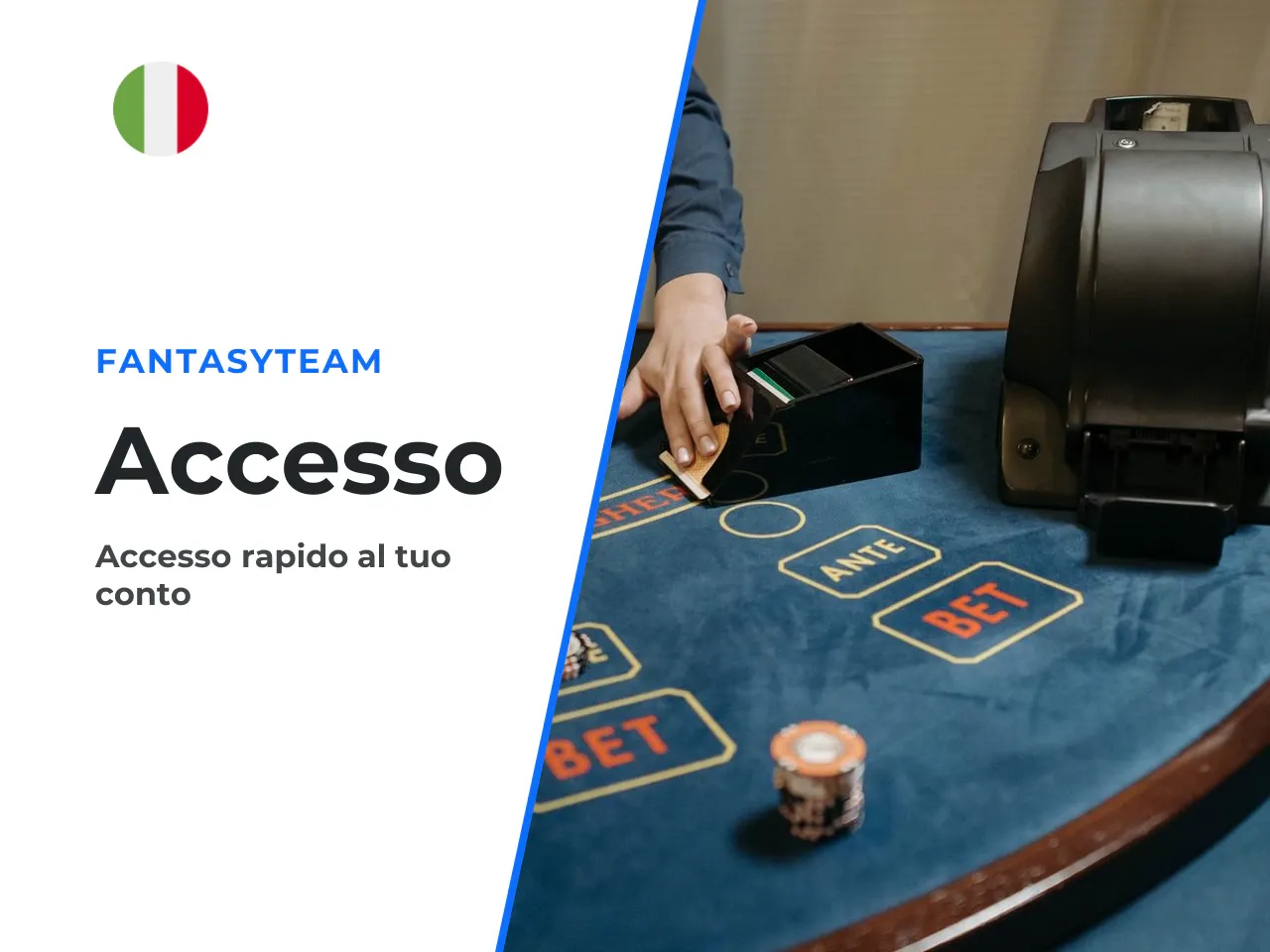 Uso del login per giocare e gestire le puntate